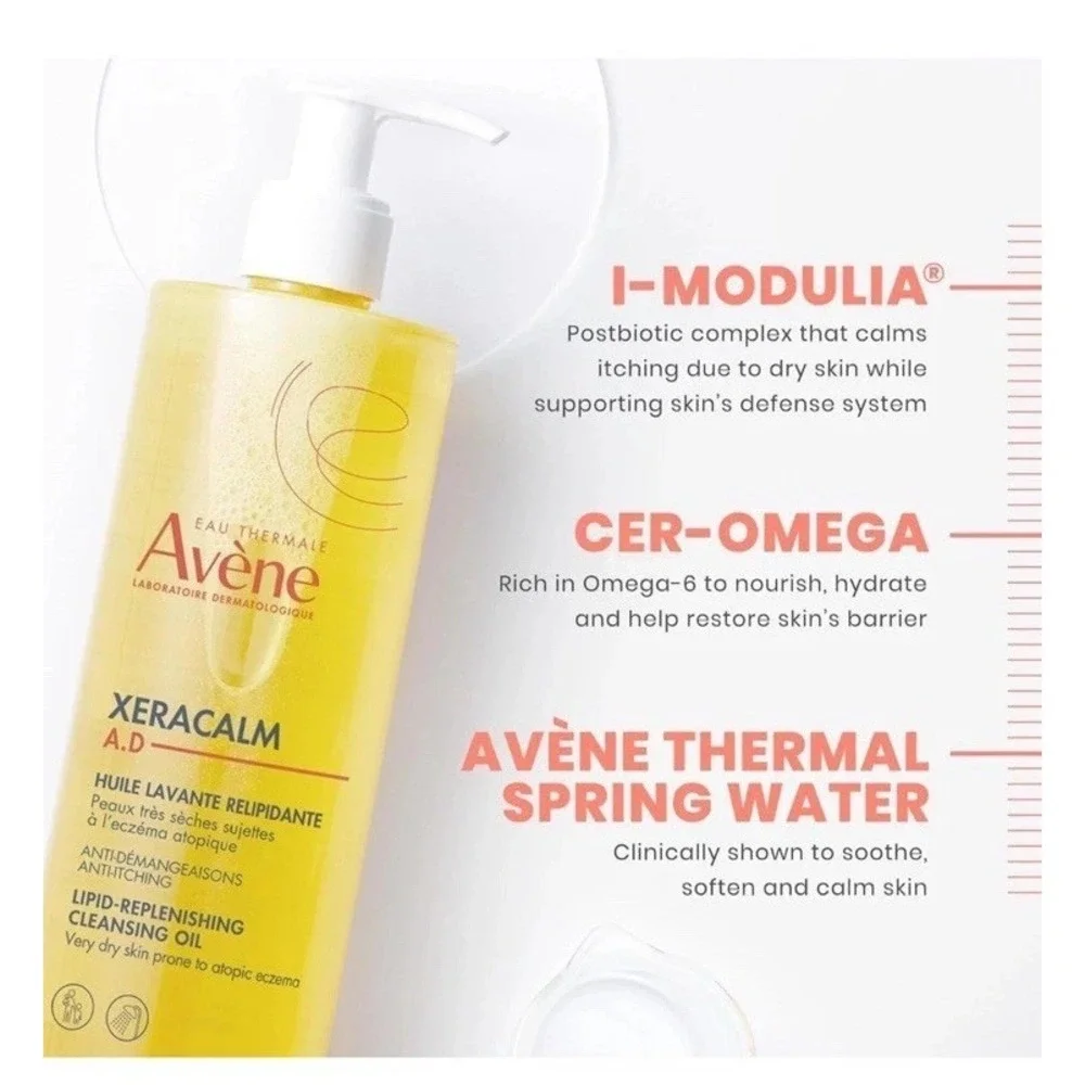 Avene Xeracalm A.D Lipid Replenishing Cleansing Oil 13.5 fl oz - NEW